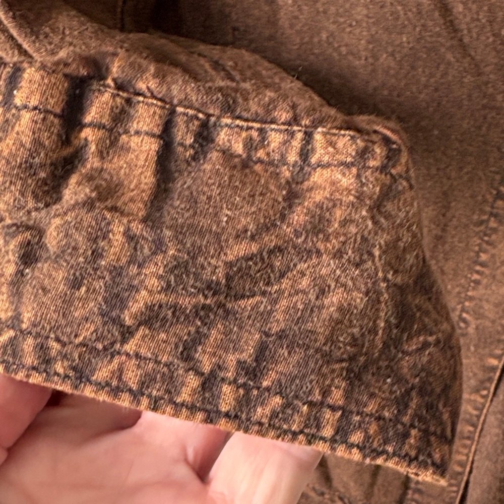 Brown Embroidered Button-Up Shirt western boho - Picture 5 of 9